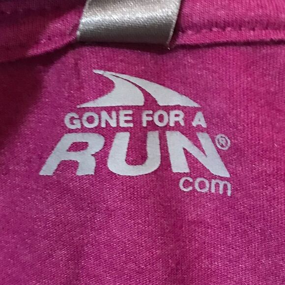 Gone For A Run Girls Run The World Tee Shirt Track Cross Country Runner Pink L - Picture 8 of 9